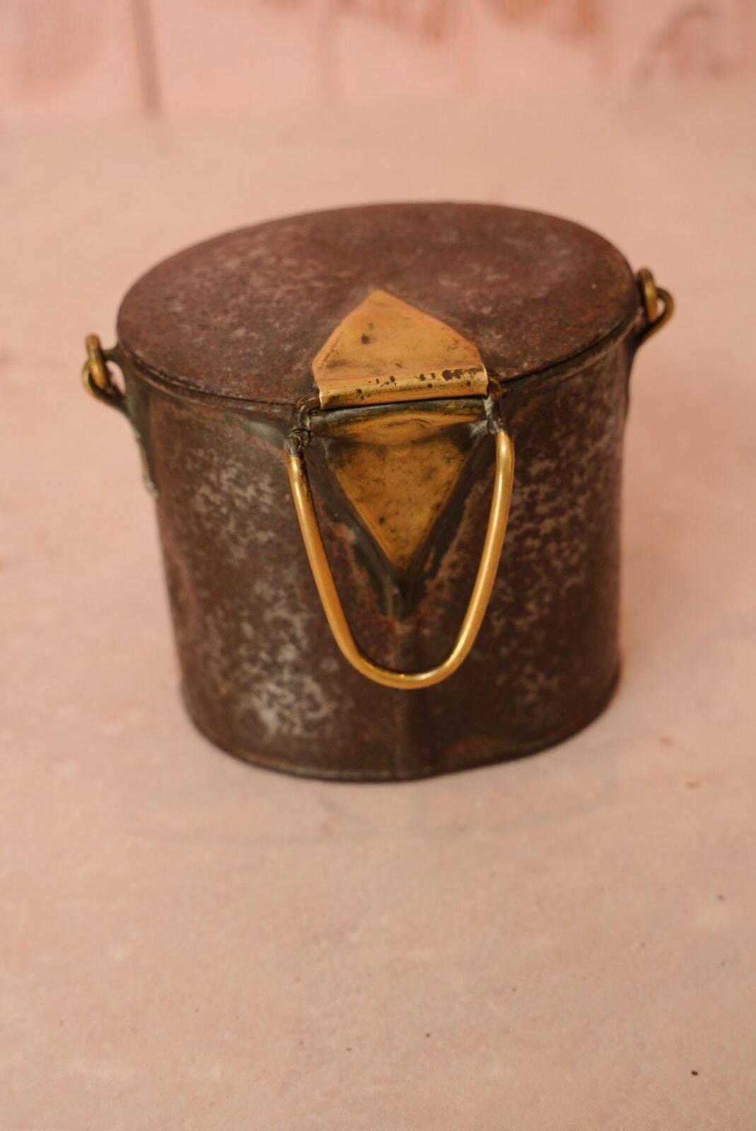 Antique Metal Cream Canister