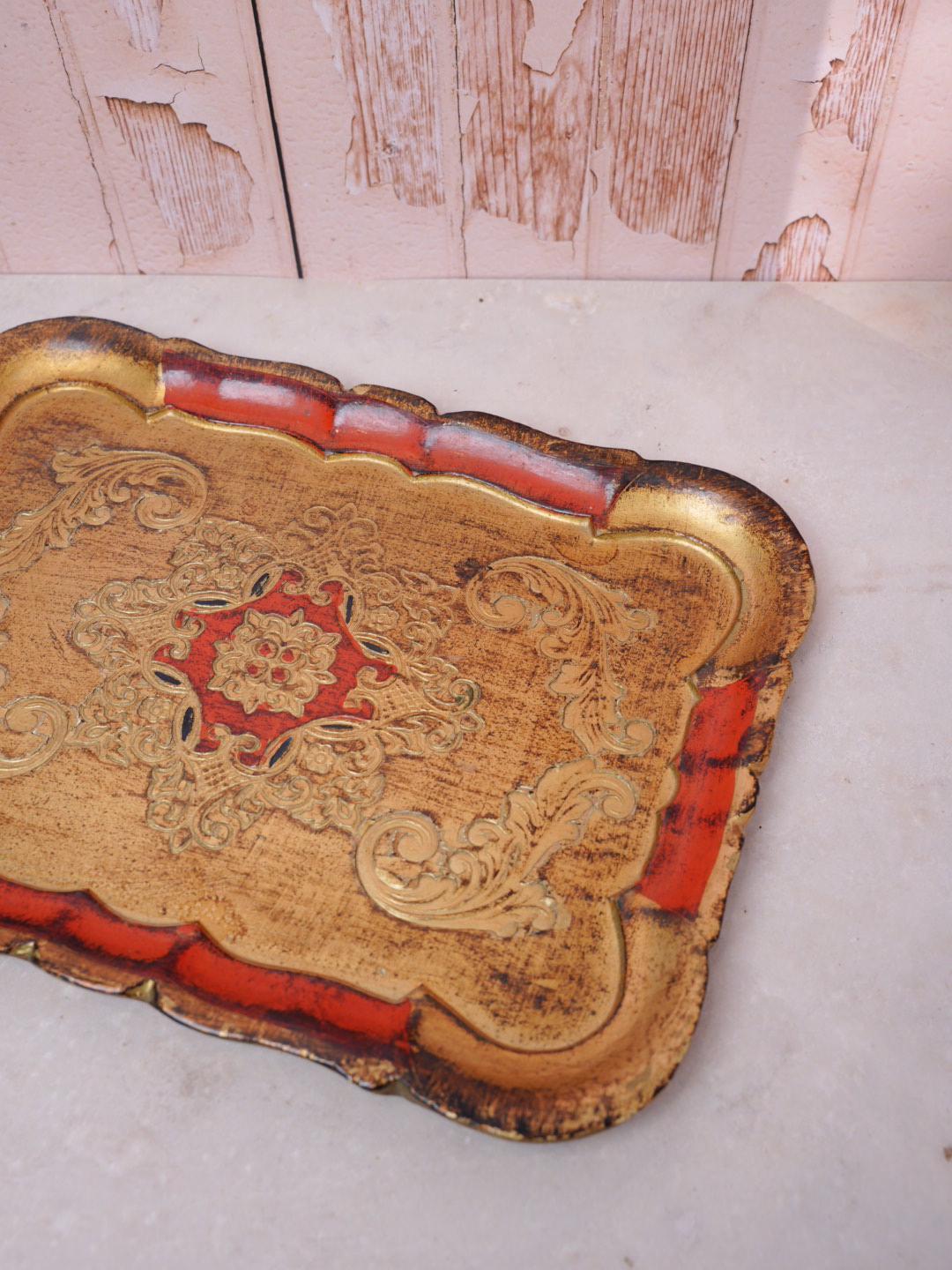 Florentine Red Tray