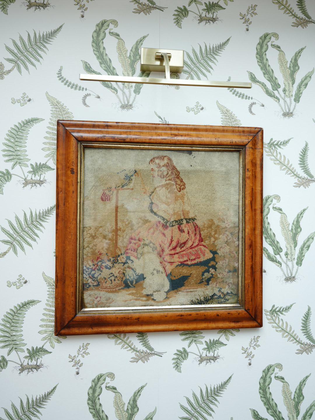 Victorian Framed Needlepoint Tapestry