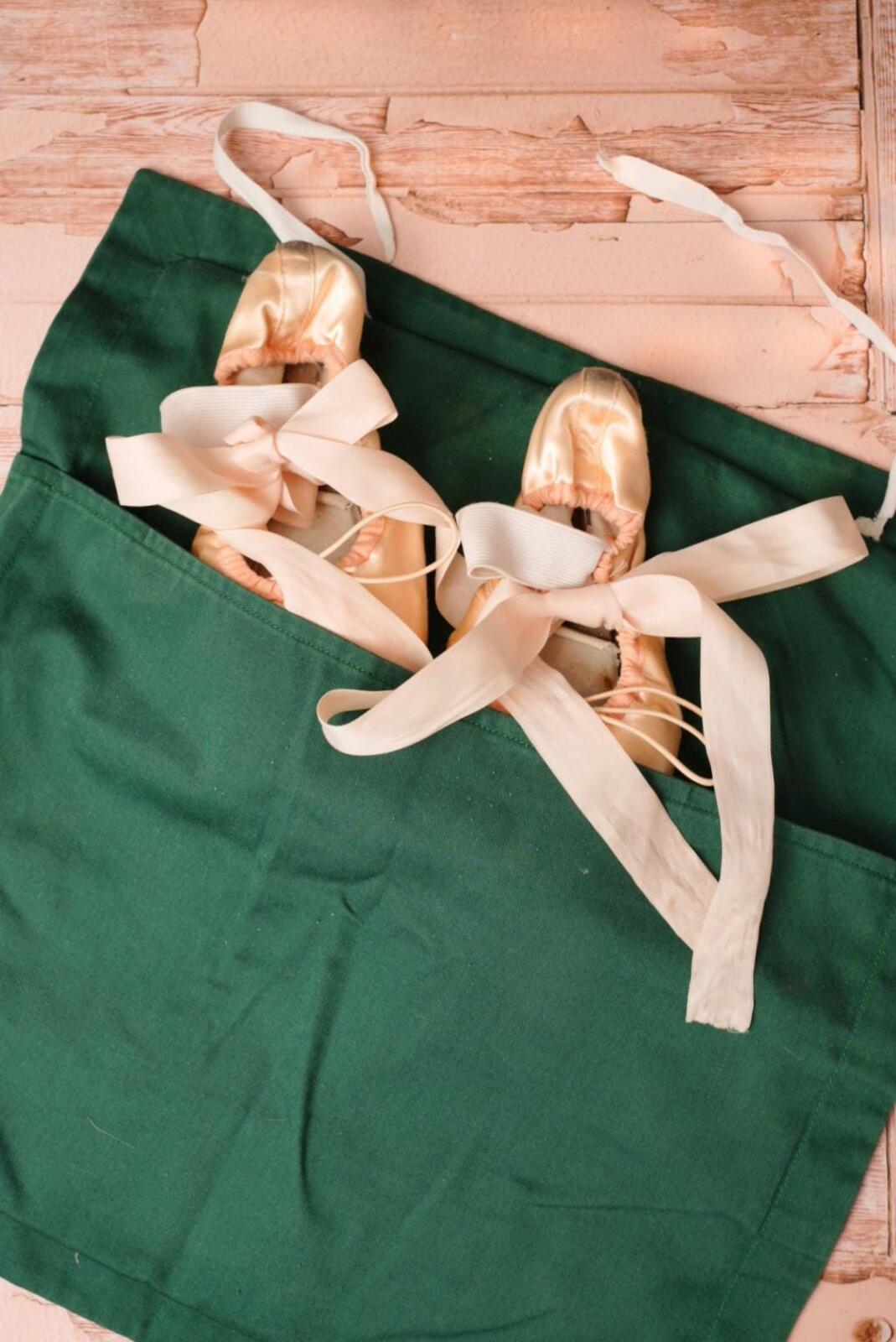 Vintage Green Drawstring Bag