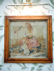 Victorian Framed Needlepoint Tapestry