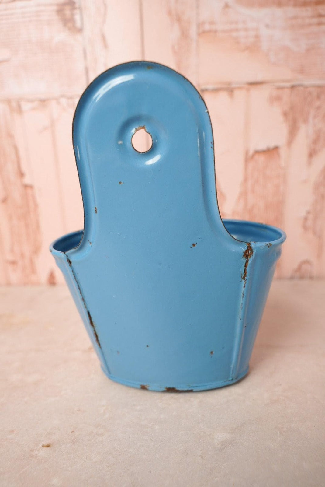 Blue Enamel Soap Pot