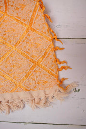 Vintage Orange Moroccan Style Throw