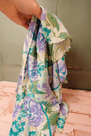 Vintage Floral Square Scarf