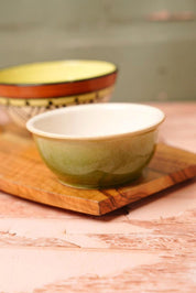 Vintage Green Ceramic Bowl