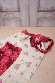 Vintage 1950s Floral Cotton Apron