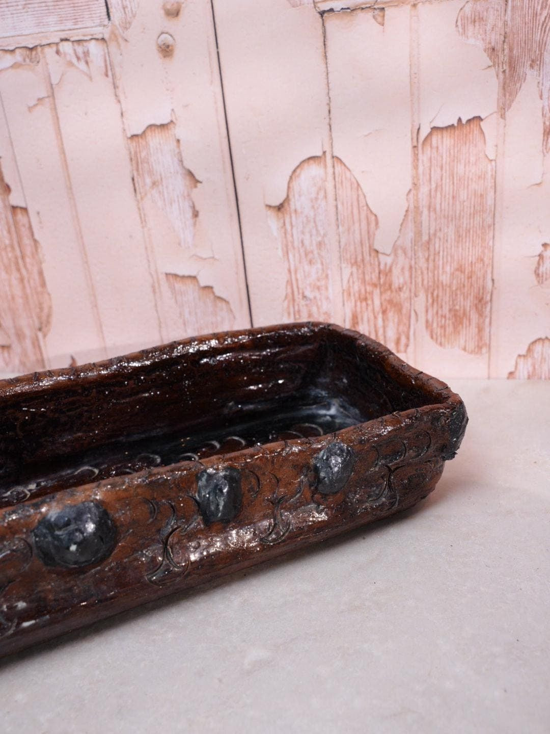 Brown Glazed Ceramic Tray