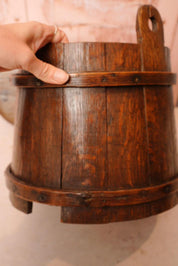 Wooden Firkin Flour Bucket