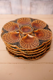 Oyster plates - Sarreguemines - small chip