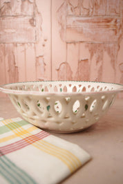 Portuguese hand-painted pierced bowl