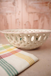 Portuguese hand-painted pierced bowl