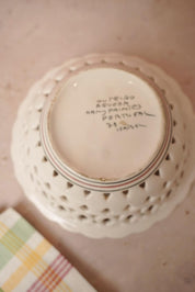 Portuguese hand-painted pierced bowl