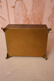 Vintage Floral Needlepoint Jewellery Box