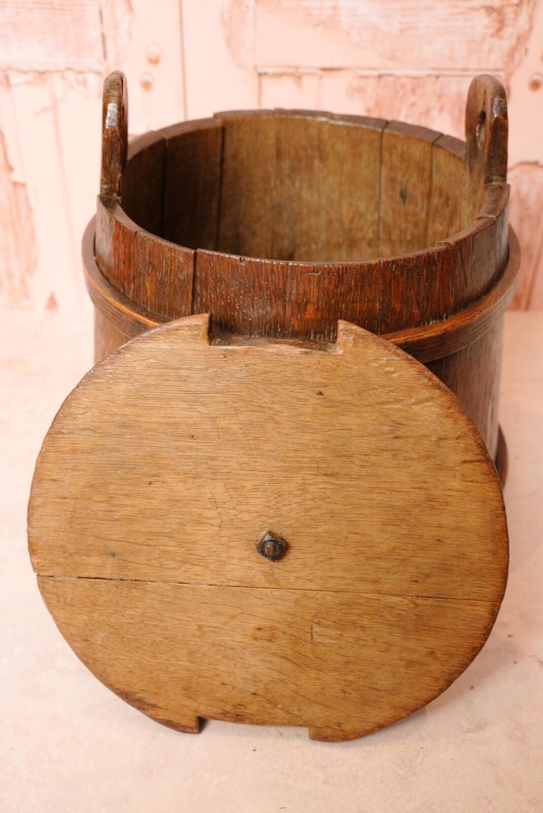 Wooden Firkin Flour Bucket