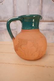 Vintage Terracotta Glazed Jug