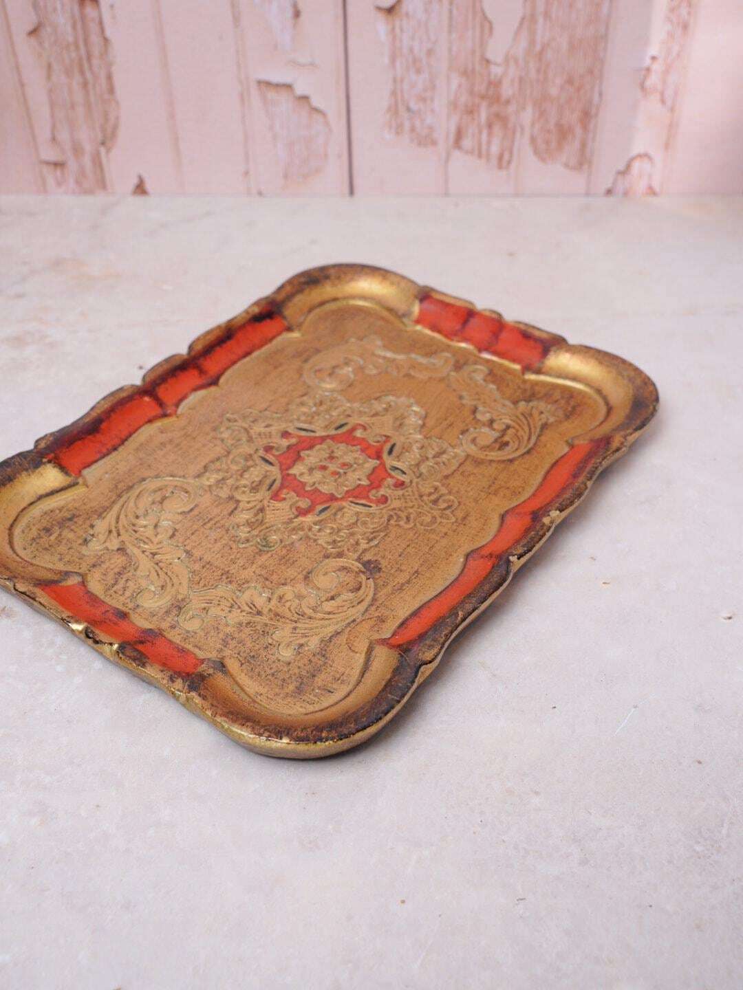Florentine Red Tray