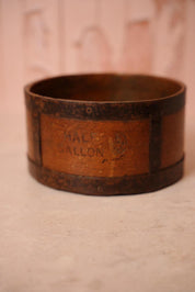 Antique Half Gallon Wooden Grain Measure