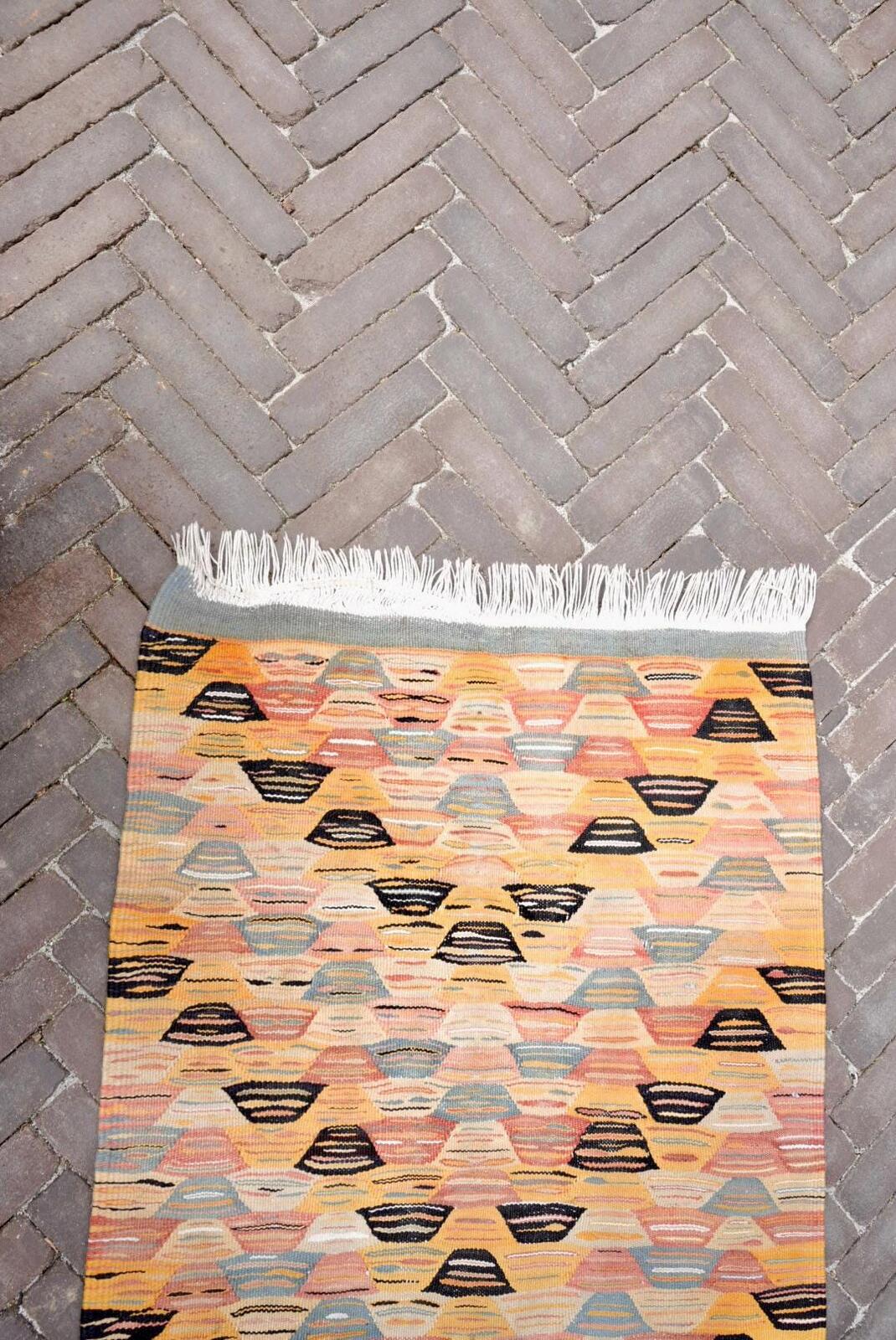 Vintage Kilim-Style Flatwoven Rug