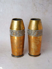 Pair of Vintage Brass Vases
