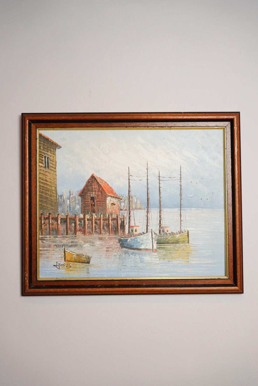 Harbour Oil Painting
