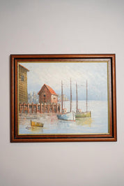 Harbour Oil Painting