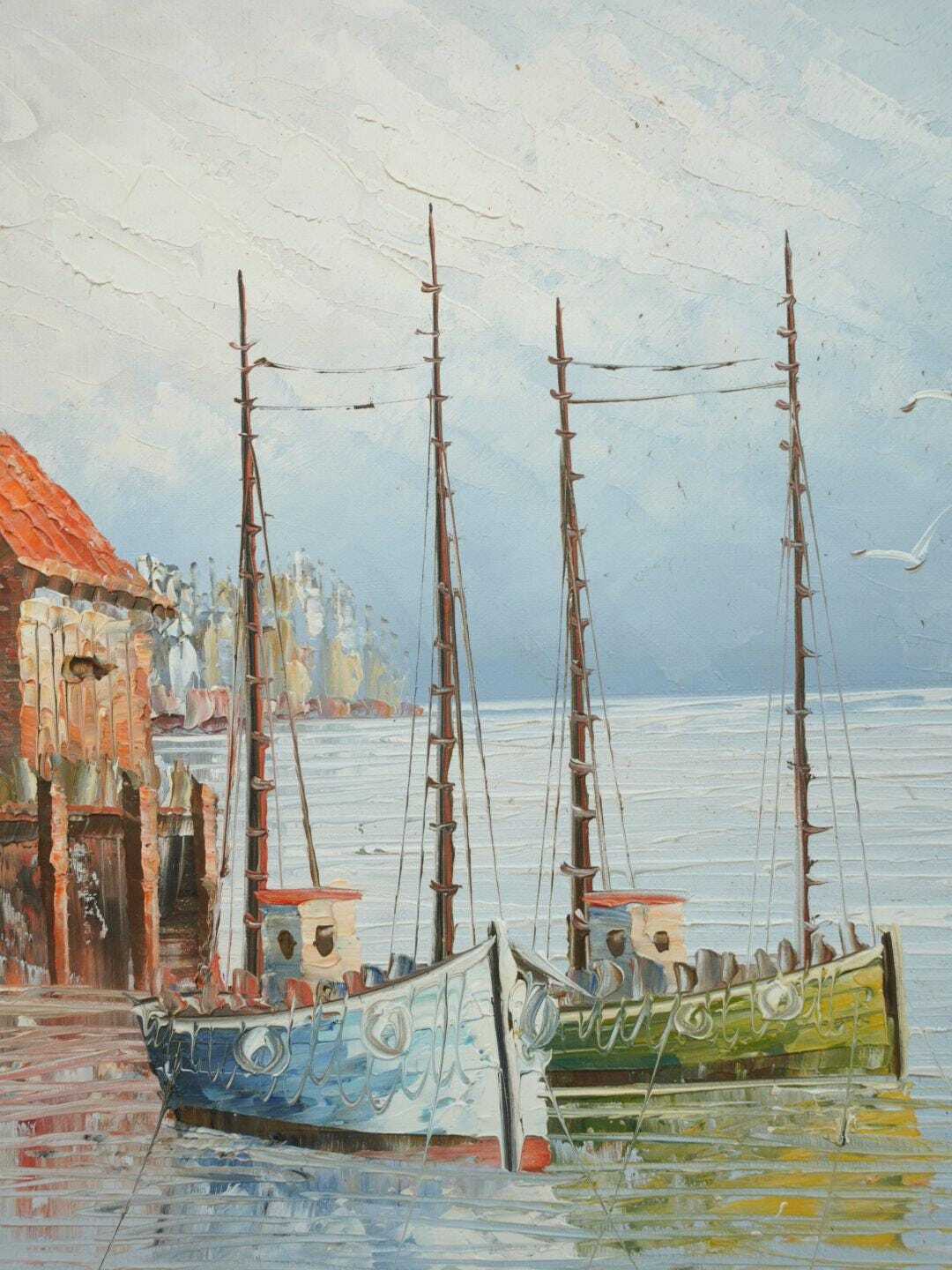 Harbour Oil Painting