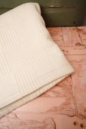 Cream Cotton Bedspread Throw