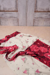 Vintage 1950s Floral Cotton Apron