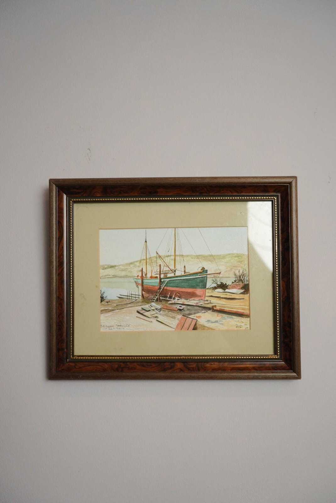 Brixham Trawler Watercolour Painting