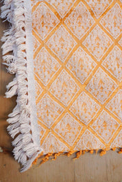 Vintage Orange Moroccan Style Throw