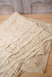 Vintage White Lace Tablecloth