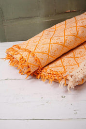 Vintage Orange Moroccan Style Throw