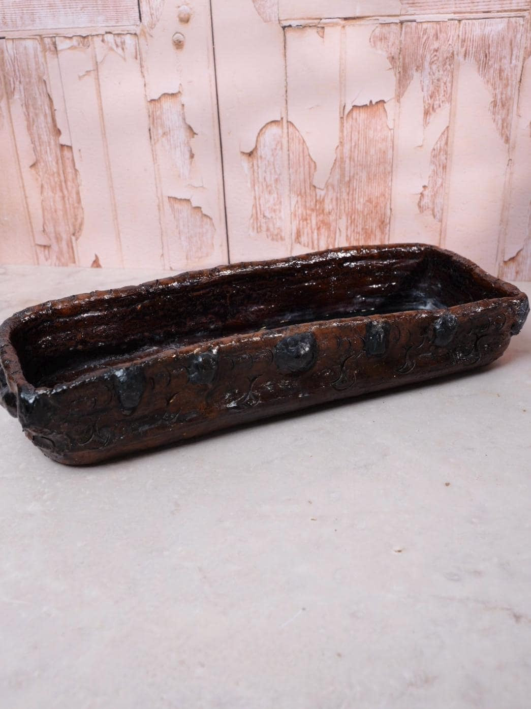 Brown Glazed Ceramic Tray