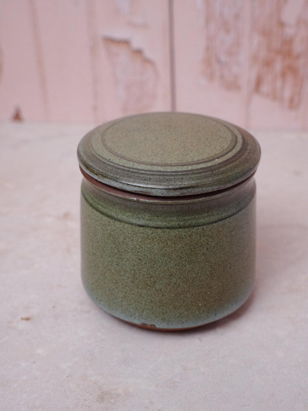 Green Studio Pottery Lidded Jar
