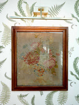 Victorian Framed Floral Needlepoint Tapestry