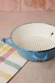 Blue Enamel Colander