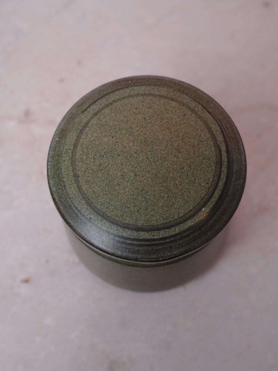 Green Studio Pottery Lidded Jar