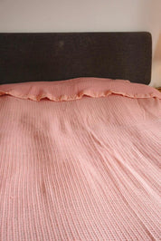 Vintage Pink Crochet Bed Throw