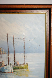 Harbour Oil Painting