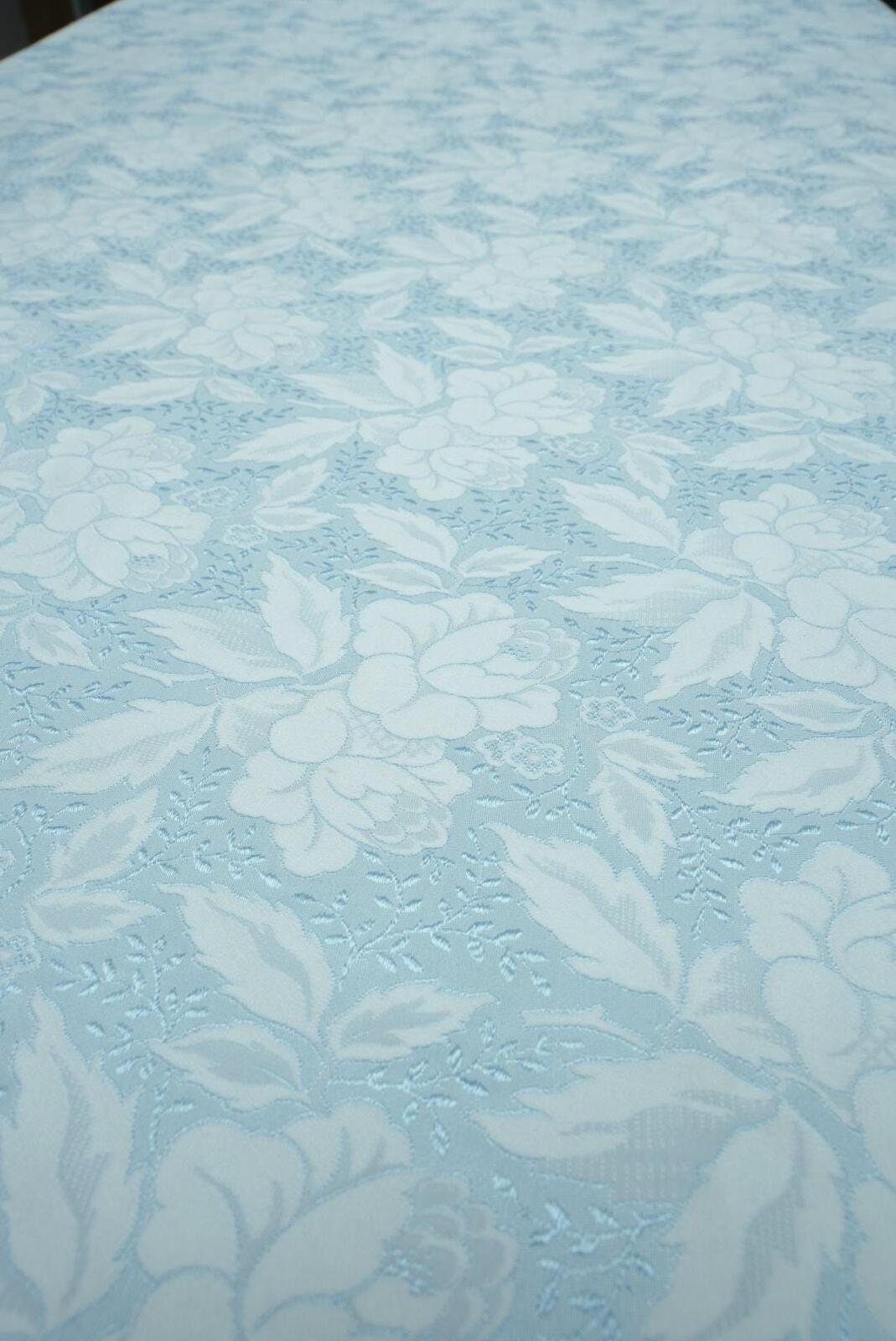 Vintage Cecchi Blue Floral Damask bed throw