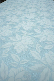 Vintage Cecchi Blue Floral Damask bed throw