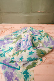 Vintage Floral Square Scarf