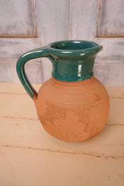 Vintage Terracotta Glazed Jug