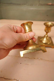 Pair Vintage Brass Candlesticks
