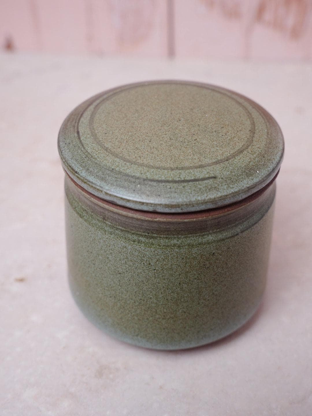Green Studio Pottery Lidded Jar