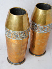 Pair of Vintage Brass Vases